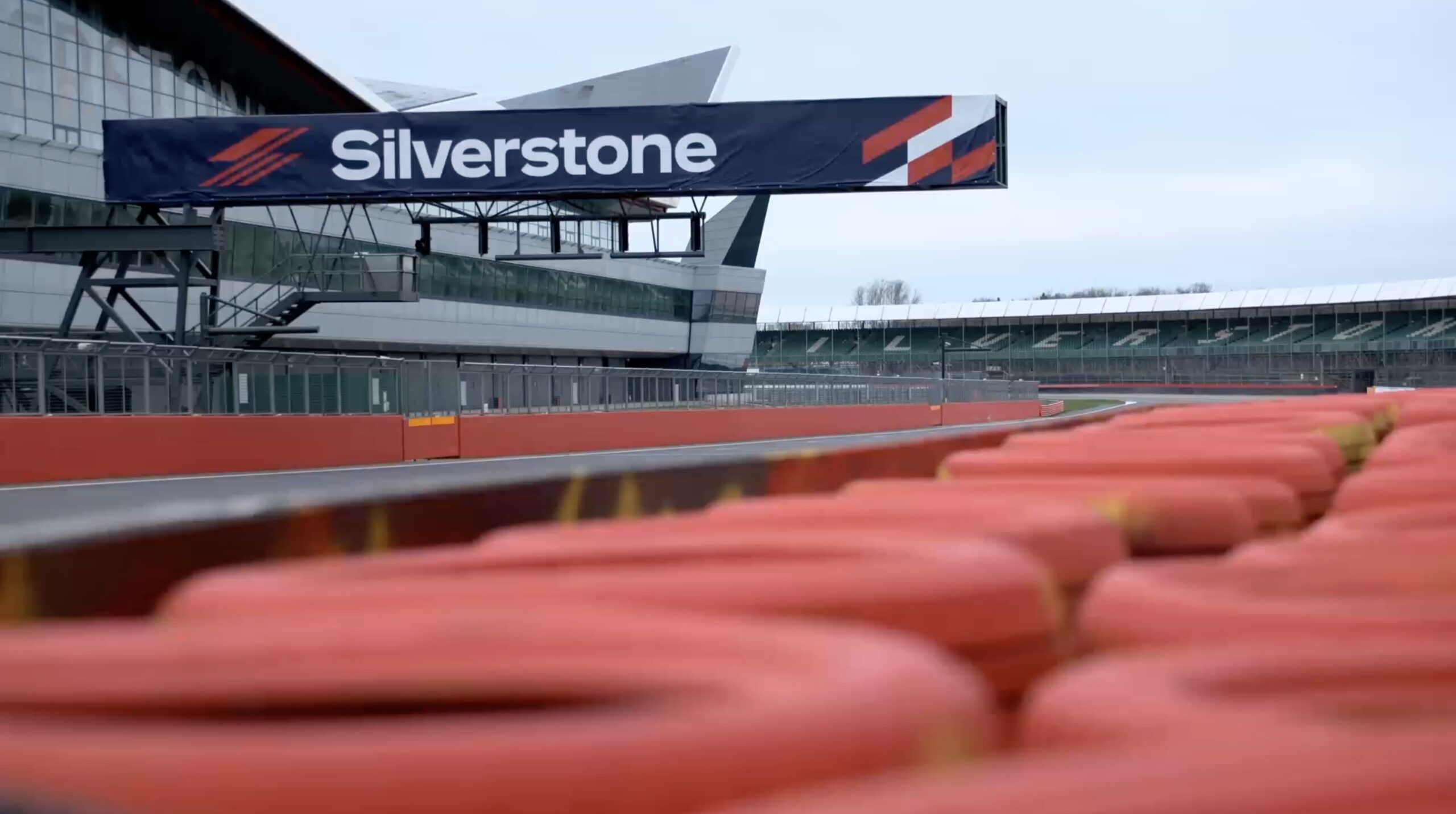 Project view of Silverstone Circuit — track resurfacing works