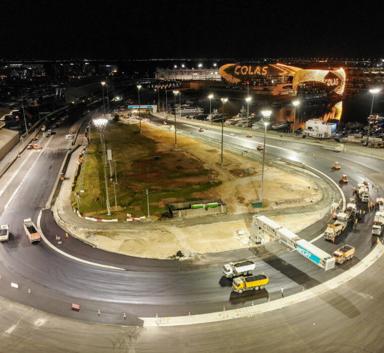 Visão geral do projeto do circuito de Yas Marina — construção e modernização do traçado 2