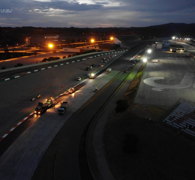 Luftaufnahme des Autódromo Internacional do Algarve – Erneuerung der Fahrbahndecke und Höhenmodellierung 6