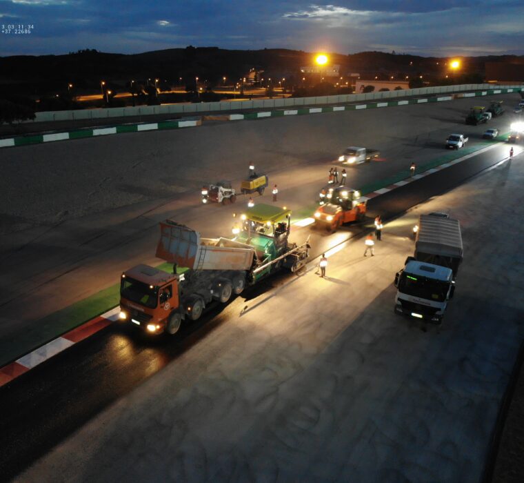 Luftaufnahme des Autódromo Internacional do Algarve – Erneuerung der Fahrbahndecke und Höhenvermessung 5