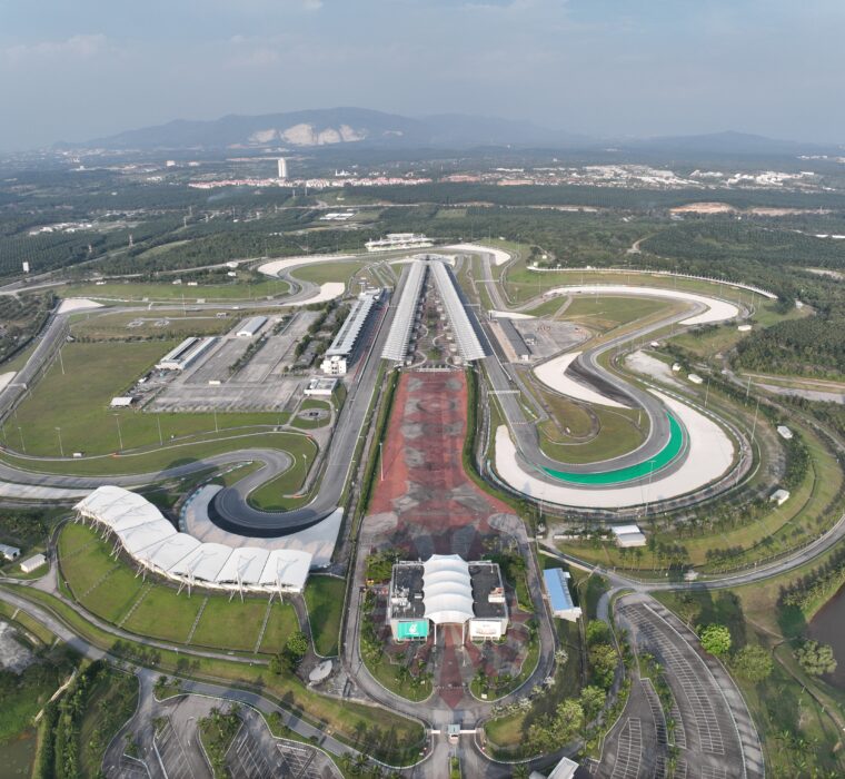 Vista aérea del Circuito Internacional de Sepang: rediseño y renovación del pavimento 3