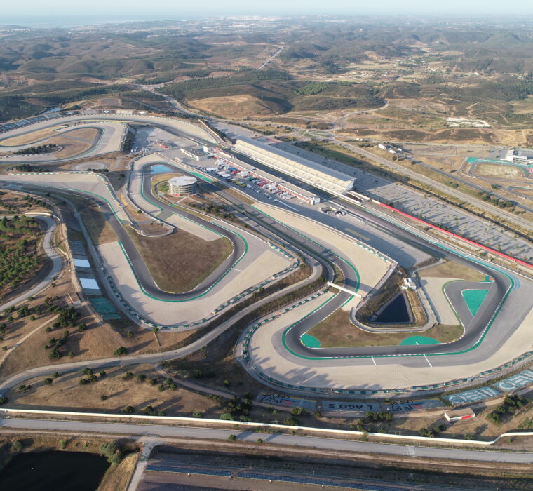 Luftaufnahme des Autódromo Internacional do Algarve – Erneuerung der Fahrbahndecke und Höhenvermessung 2